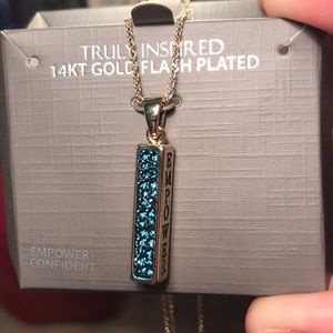 “Empower”, “confident”, 14KT Gold necklace